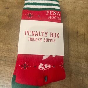 Penalty box hockey Red and Green Socks
